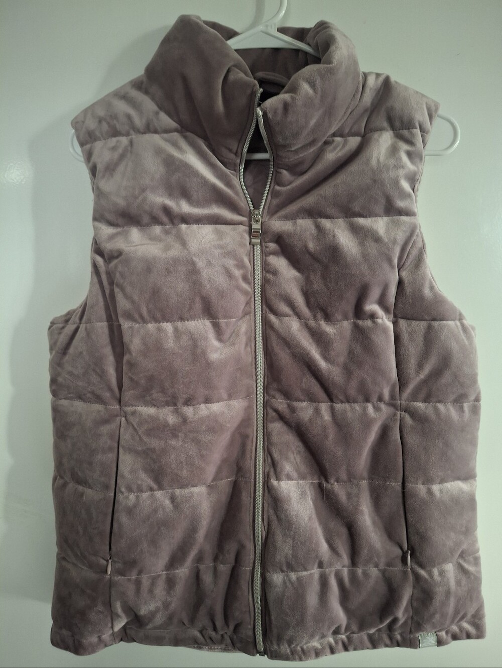 ZeroXposur Quilted Faux-Suede Puffer Vest - Mauve